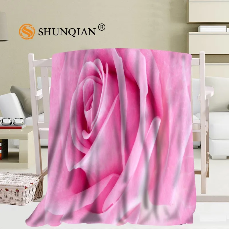 Prezzo Su Misura Di Grande Formato Fiori Rosa Rossa Coperte Per Letti Falafel Inverno Caldo Letto Divano Coperta 56x80 Pollici 50X60inch 40X50inch