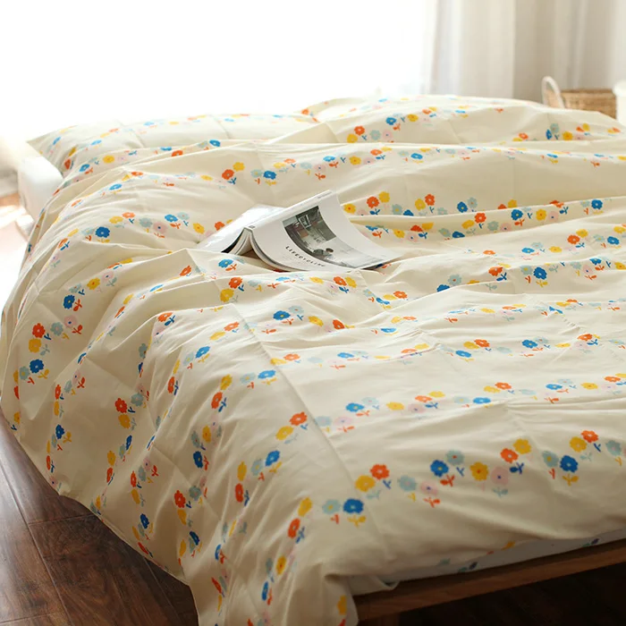

100% Cotton Japan Style Floral Reactive Printing Duvet Cover Set Without Comforter Bedding Sets High Quality Cute 3 pcs 4pcs