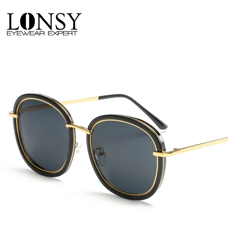 Солнцезащитные очки LONSY UV400 женские модные большие брендовые дизайнерские