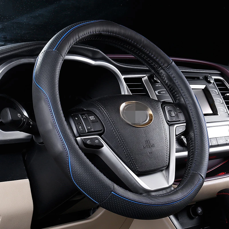 Чехлы на руль мягкая кожаная оплетка автомобиля аксессуары для интерьера TOYOTA