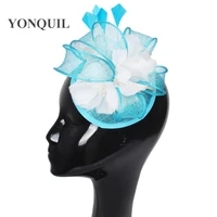spring fascinator hair accessories for women with feather flower wedding fedora hat bridal headwear cocktail party headpieces