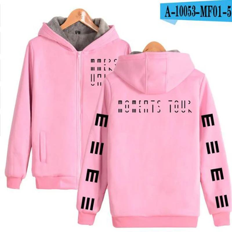 

Moletom KPOP Marcus and Martinus Winter Women Jackets and Coats Streetwear Hip Hop Warm Thick Zipper Hooded Sweatshirt Ouewear