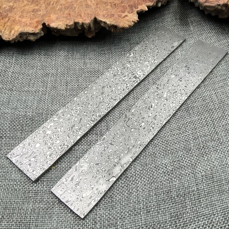 1 шт. Дамасская стальная пластина сырье DIY нож стальной материал роза/облако/рыбья кость/спираль/вода пульсация узор закаленный
