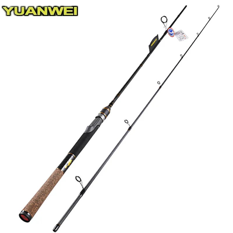 

Yuanwei 1.98m 2.1m Spinning Fishing Rod 8-28g Lure Weight 2Section FUJI Guide Ring Lure Rods Vara De Pesca Carp Rod Olta Tackle