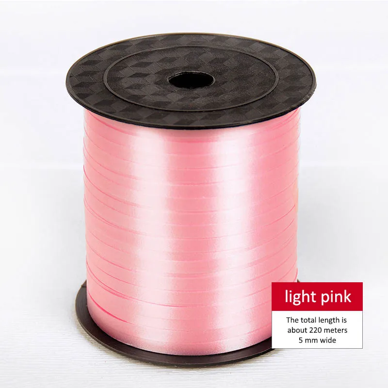 light pink Воздушный шар, лента в рулоне, детские игрушки, поделки, фольга, керлинг, много цветов, 5 мм, сделай сам, подарки, свадебные принадлежности, 250 ярдов - Цвет: light pink