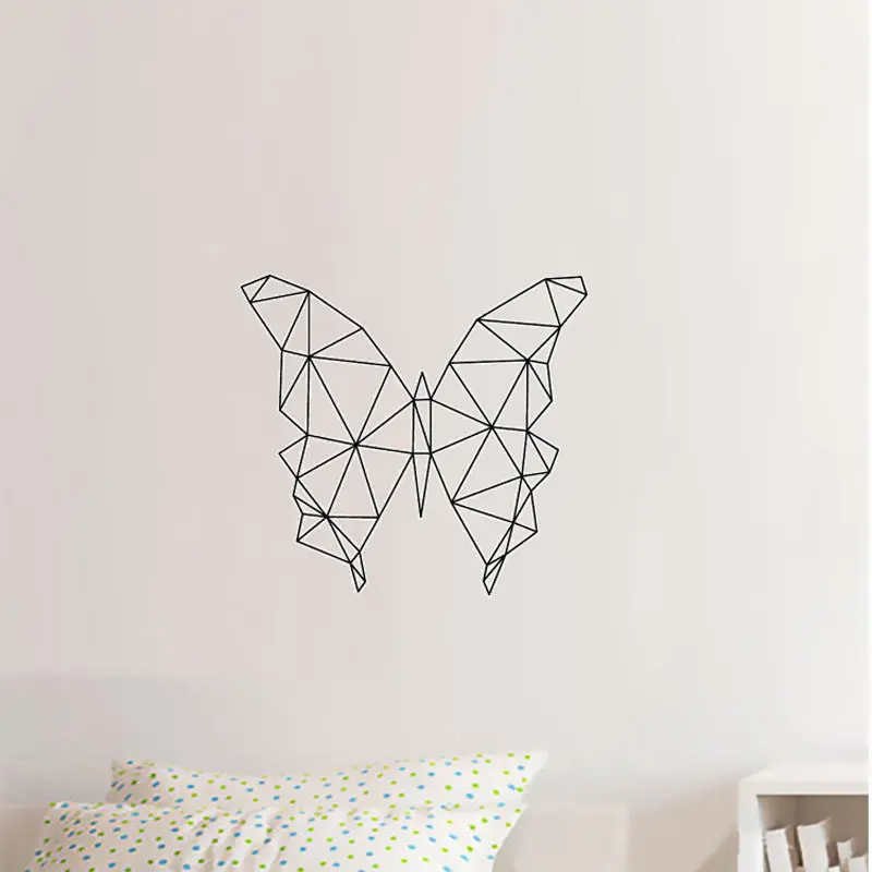 Геометрическая бабочка Настенная Наклейка Современный домашний декор