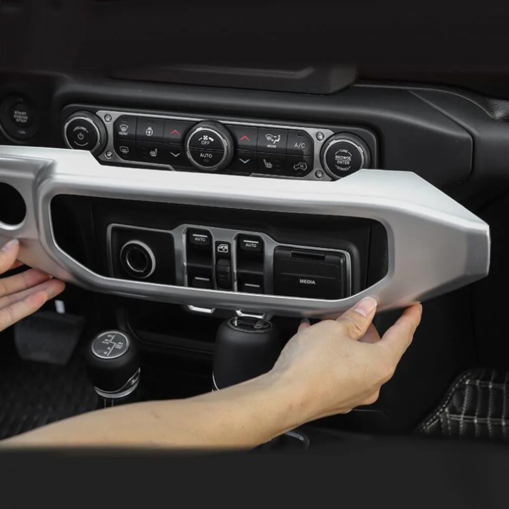 

Dashboard air condition konb sticker button model cover decorative trim frame For JL wrangler Interior Accessories