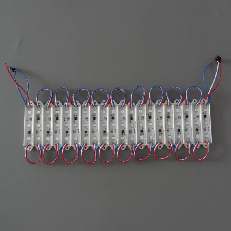 WS2811 DC12V 3 светодиодный SMD5050 полноцветного Водонепроницаемый пикселя цифровой