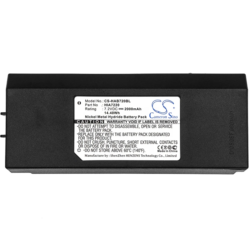 

Cameron Sino 2000mAh Battery HIA7220 for Hiab AMH0627 AX-HI6692 XS Drive XS Drive H3786692 XS Drive H3796692
