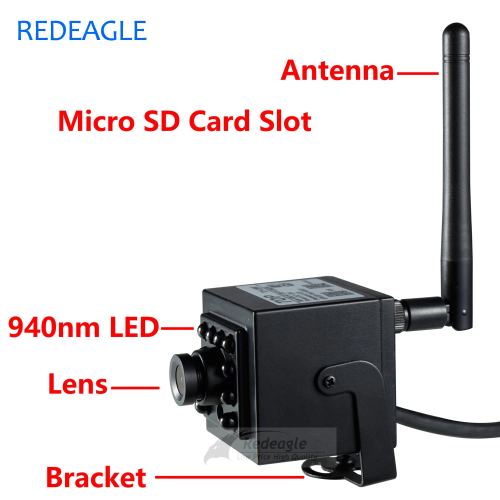 REDEAGLE 720P P2P IP камера WiFi Беспроводная CCTV сетевая записывающая с 940nm ИК невидимым