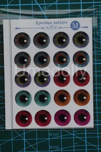 1pcs eye pattern M DIY модифицированный глазной чип шаблон бумаги бесшовный подходит тонкий стеклянный глазной чип s для Blyth куклы наглазники аксессуары в виде глазного яблока - Цвет: 1pcs eye pattern M
