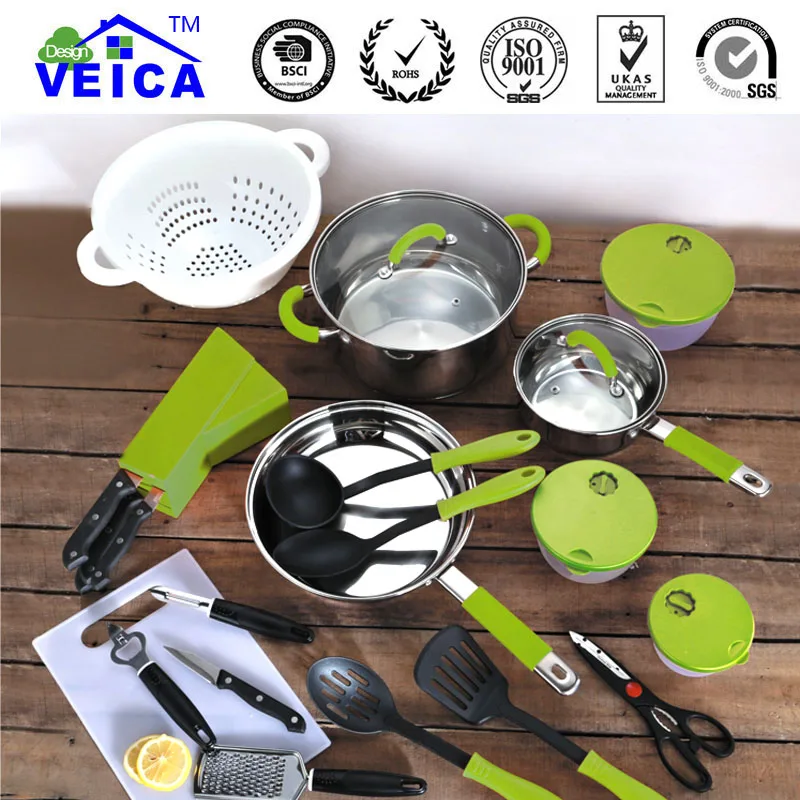 24 шт. набор кухонных приборов|cookware set|pots and panscooking pot |