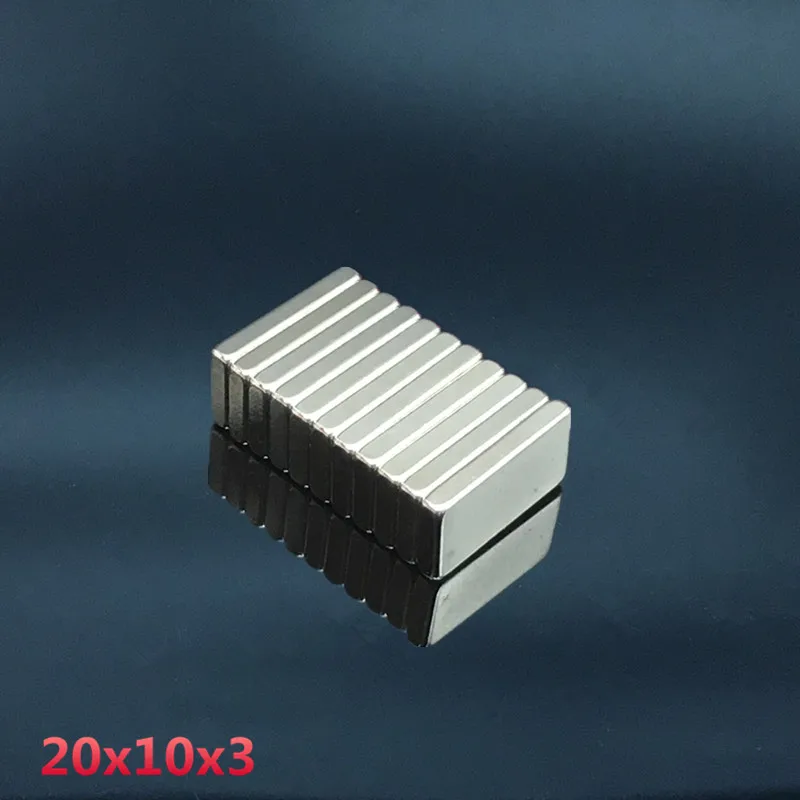 50 шт. неодимовый магнит 20x10x3 мм N35 маленькая квадратная мощность сильные магниты