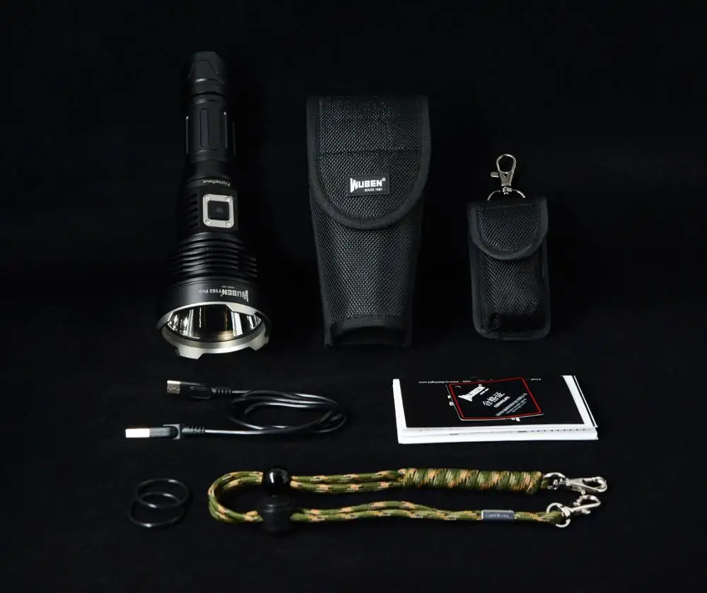 WUBEN T102Pro ручной фонарь CREE XHP70 Макс 3500 люмен луч бросок 500 м уличный с 26650 литий
