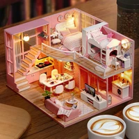 diy doll house wooden doll houses miniature dollhouse furniture kit diornama toys casa for children christmas gift l026