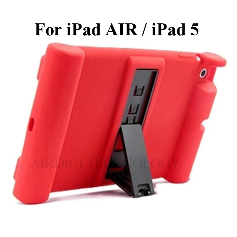 with kickstand Смарт-чехол с подставкой Чехол для iPad 5 iPad Air 1 чехол Дети дети Безопасный силиконовый для iPad Air 1 защитные чехлы конфеты цвета - Цвет: with kickstand