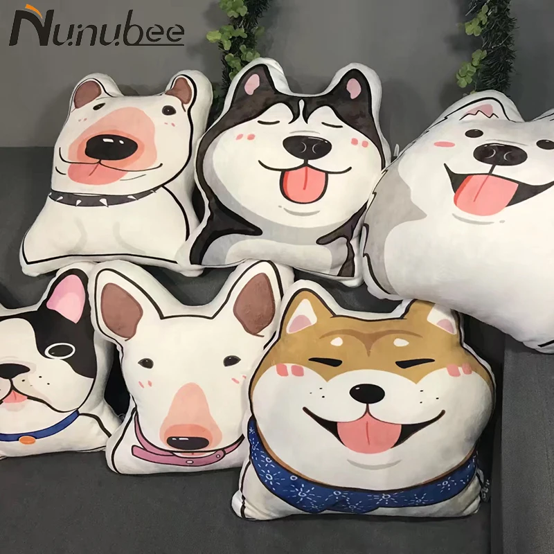 Nunubee подушка в форме собаки 3D цифровая односторонняя печать Милая французская