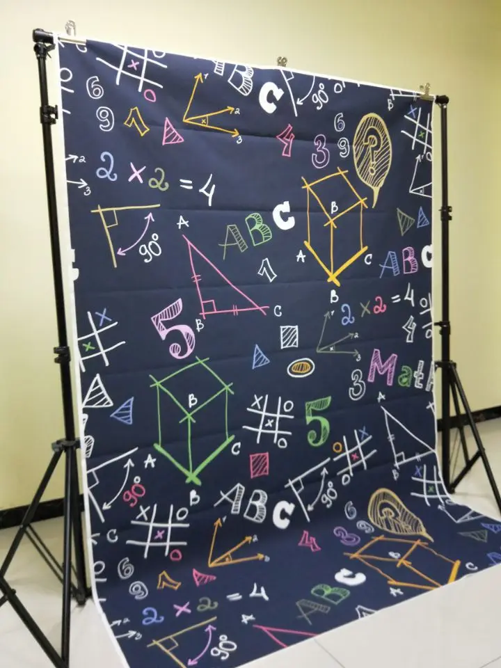 Фоны HUAYI Art Fabric School Geometric Shapes для фотографии, фон для новорожденных фотостудии, реквизит XT-4898.