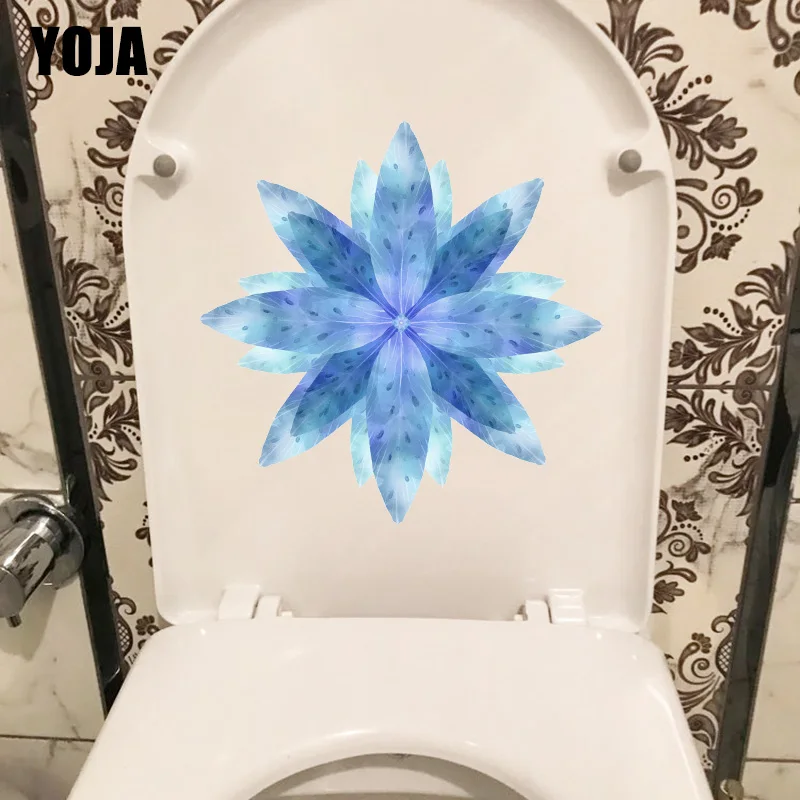 YOJA 22x22 см фантазийный синий цветок креативная Наклейка на стену для гостиной