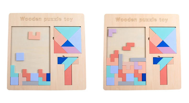 Деревянные Игрушки Tangram головоломка деревянная доска головоломка игрушки игра Дошкольное интеллектуальное развивающее игрушки для детей