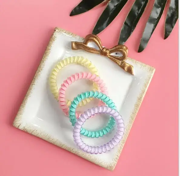 Новое поступление (5 шт./лот) модное резиновое кольцо для волос ярких цветов в