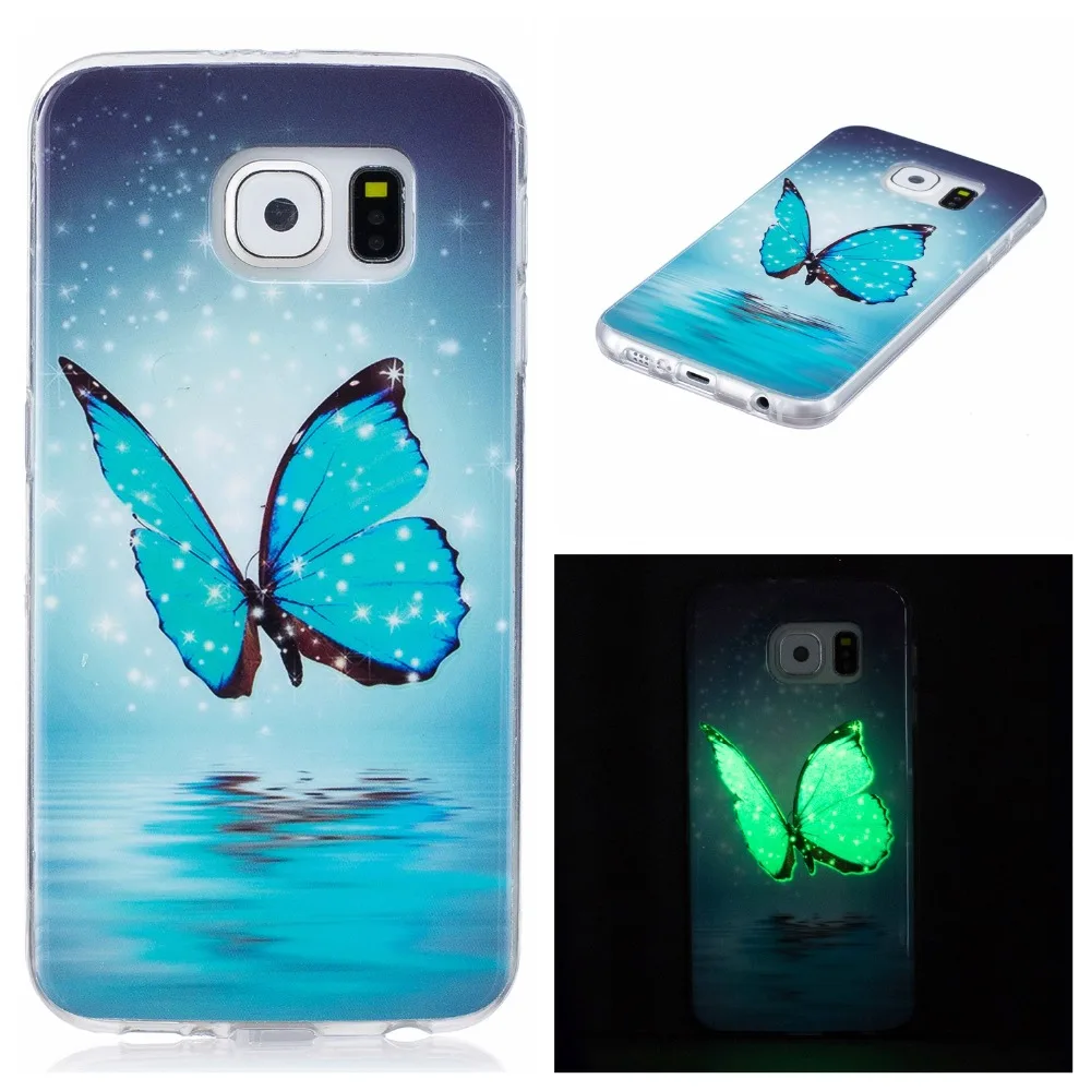 Мягкий чехол для samsung Galaxy S6 G920F из ТПУ с изображением сливы вишни цветов розы совы