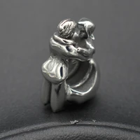 fashion new french romantic couple dance charms 925 silver beads diy handmade silver bracelet accessories