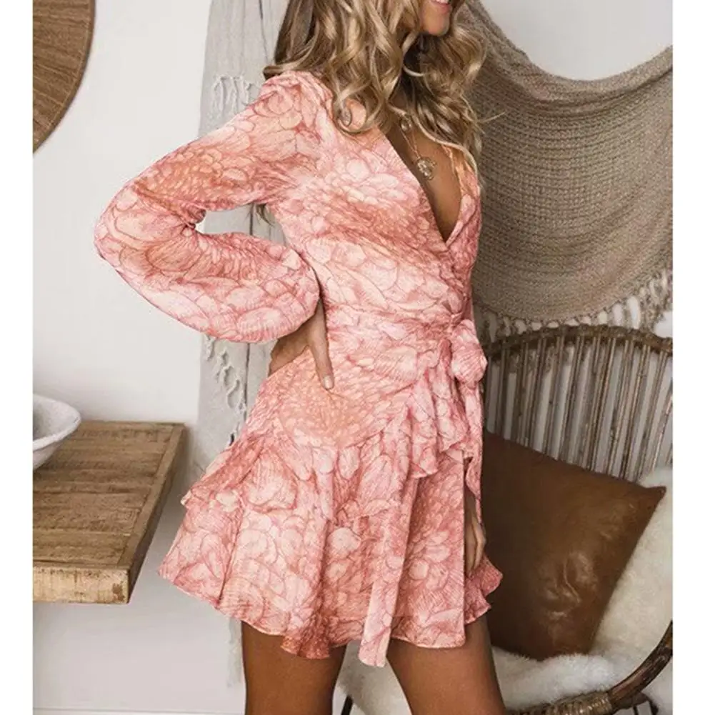 Модное женское платье с длинным рукавом и поясом Yfashion 2019|Женские платья| |