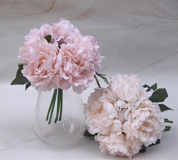 Букет невесты с пионами 10 шт. свадебный букет Цветочная ваза домашняя мебель для