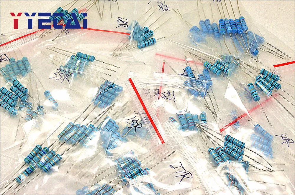 

YongYeTai 2W metal film resistor package 10 ohm-180 ohms commonly used resistance 25 kinds of 5 each free shipping