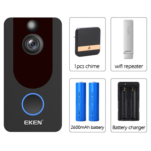 V7 Смарт IP 1080P видеодомофон wifi видео дверной звонок камера для квартиры ИК сигнализация беспроводная камера безопасности