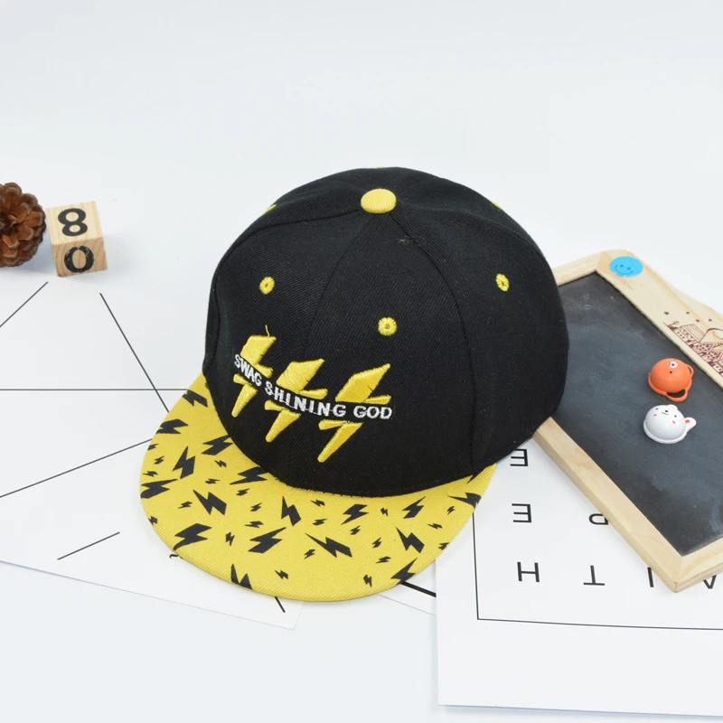Детские летние шапки с вышивкой Swag бейсболки для мальчиков и девочек плоским