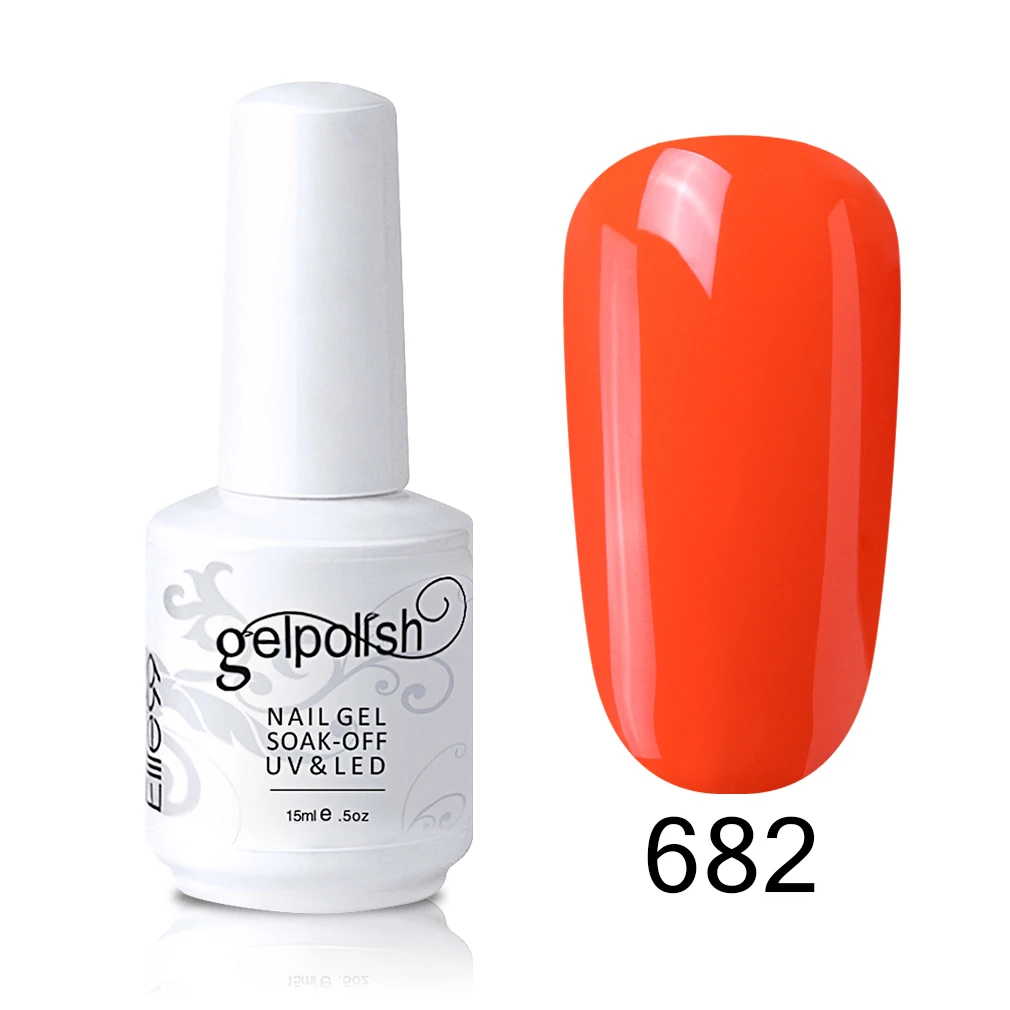 682-15ML Elite99 Гель-лак винно-Красного цвета 15 мл полуперманентный гель для лака для ногтей замачиваемый УФ светодиодный гель-Лаки дизайн ногтей маникюр - Цвет: 682-15ML
