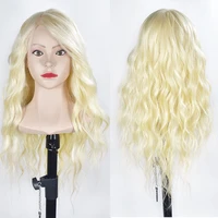 female 70cm hair training head with shoulders blonde hair nice face hairstyles dummy doll mannequin head for hairdresser