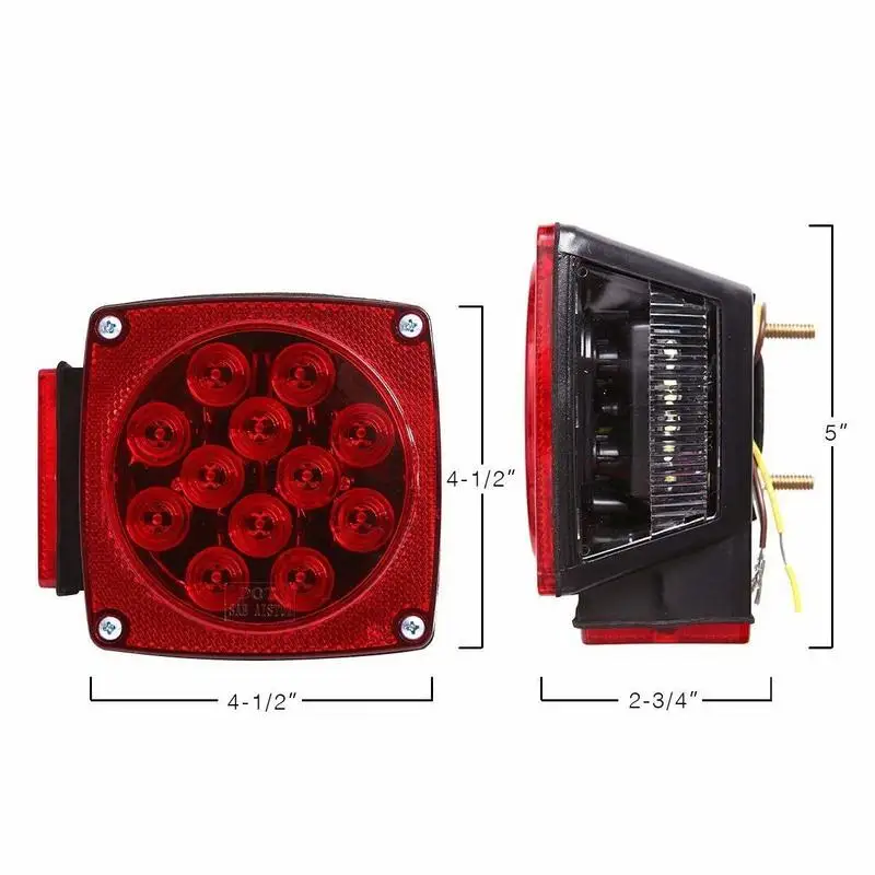 12 V светодиодный Погружной Прицеп комбинация остановить поворот хвоста свет