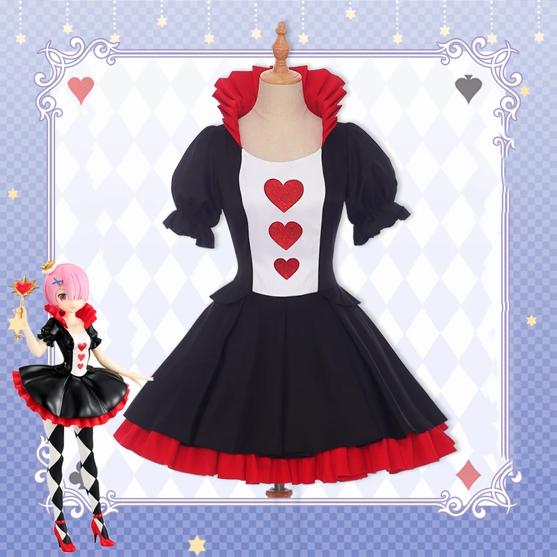 Предпродажа Re:Life in a different world от zero Red Heart Queen Ram и Alice Rem Косплей Костюм Аниме Cos