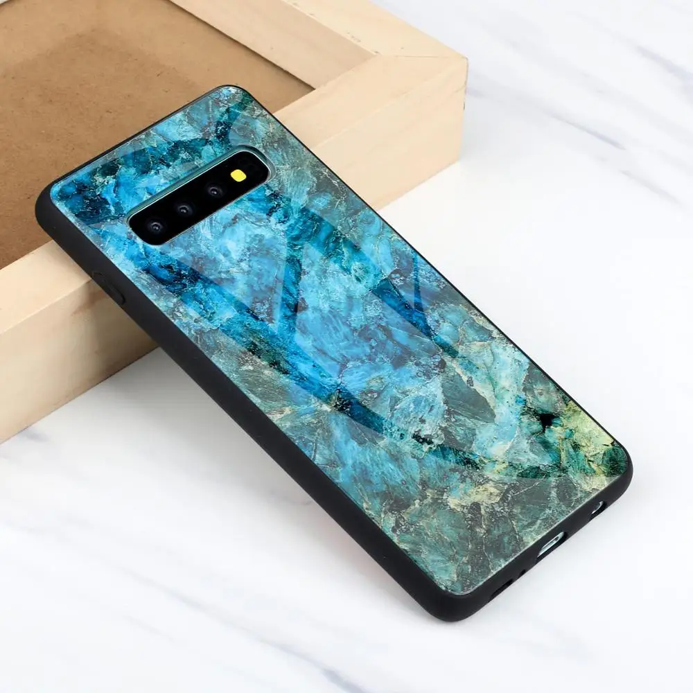 Marble Tempered Glass Phone Cover For Samsung Galaxy S10 5G S9 S8 Plus S10E Note 9 8 J3 J5 J7 2017 J6 A6 A7 A8 A9 2018 Case | Мобильные