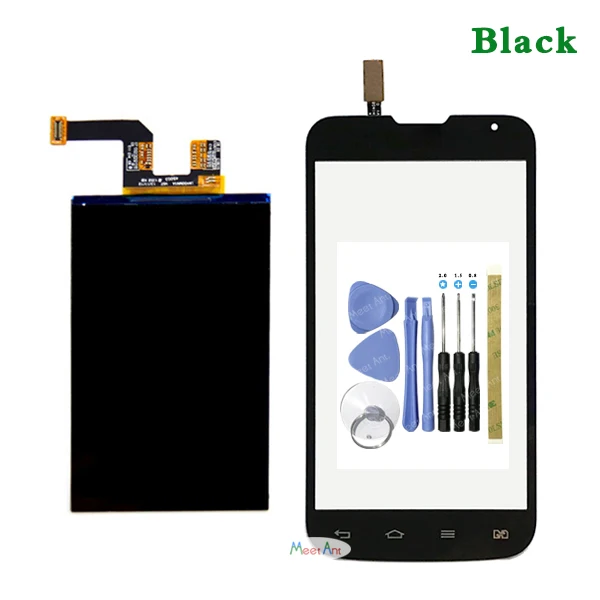 LCD and Touch Black Новинка, высокое качество, 4,5 '', для LG Optimus L70 D325, двойная карта, ЖК-дисплей с сенсорным экраном, дигитайзер, датчик - Цвет: LCD and Touch Black