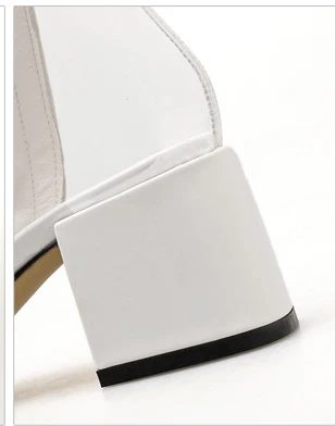 Сапоги Aleafalling женские на молнии непромокаемые прозрачные платформе из экокожи