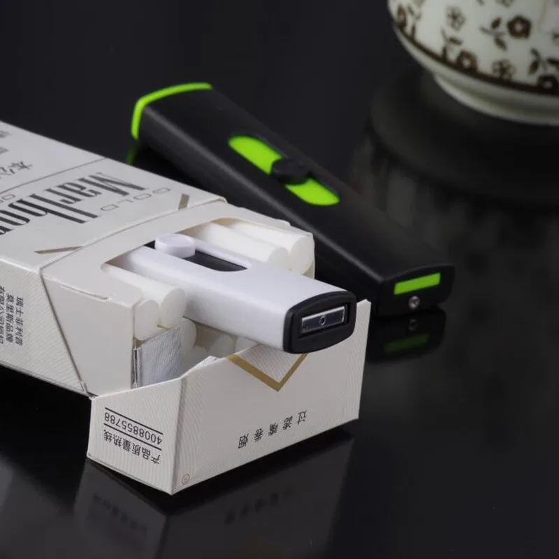 Небольшой тонкий зарядка через usb ветрозащитная Зажигалка для курения