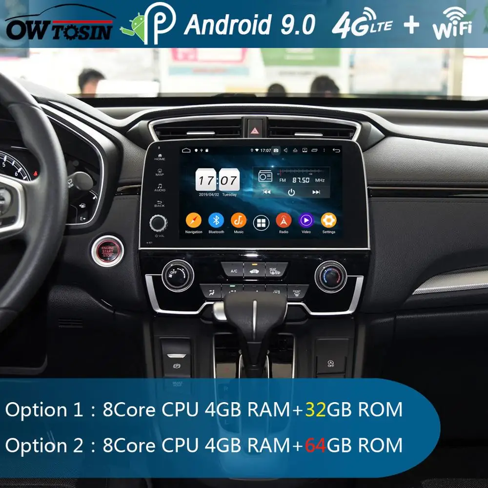 9 &quotIPS Android 0 Восьмиядерный 4 Гб ОЗУ + 64 ПЗУ Автомобильный DVD радио плеер GPS для HONDA CRV