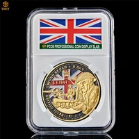 wwii sword beach d day uk 50th northumbrian infantry gold euro military challenge coin collect value ibleswpccb holder