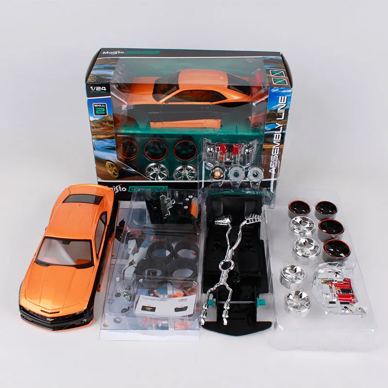 Bburago 1:24 2010 chevrolet camaro ss rs оранжевый набор для литья под давлением автомобиля модель