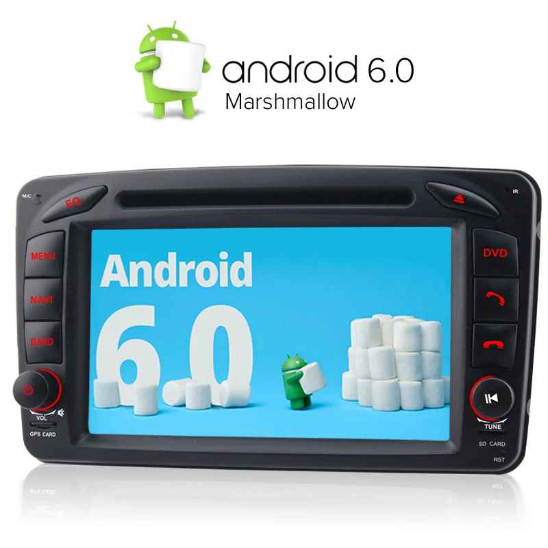 A-Sure DAB+ Android 6.0 Car DVD GPS Navi for Mercedes Benz C Class W203 S203 CLK W209 Viano Vito W639 W463 With Radio WIFI | Автомобили и