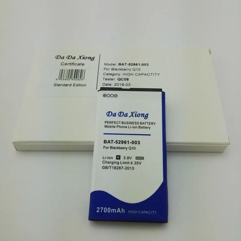 2700 мА · ч ACC 53785 201 / BAT 52961 003 NX1 Сменный аккумулятор для Blackberry Q10 LTE SQN100 1|Аккумуляторы