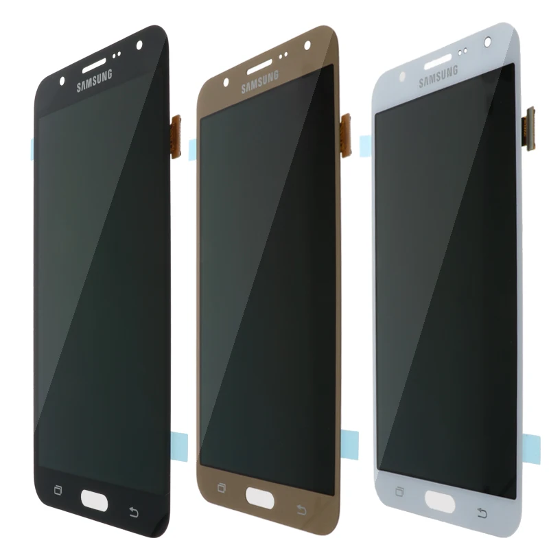 Super AMOLED 5," lcd для SAMSUNG Galaxy J7 J700 lcd дисплей кодирующий преобразователь сенсорного экрана в сборе J700F J700M J700H Замена