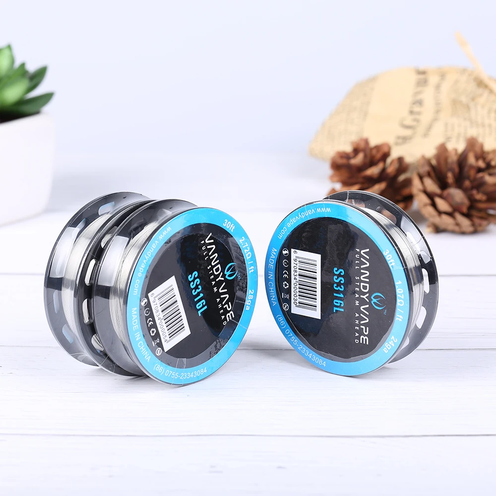 Оригинальный ВАНДИ Vape SS316L серии провода 24GA 26GA 28GA для распылитель электронная