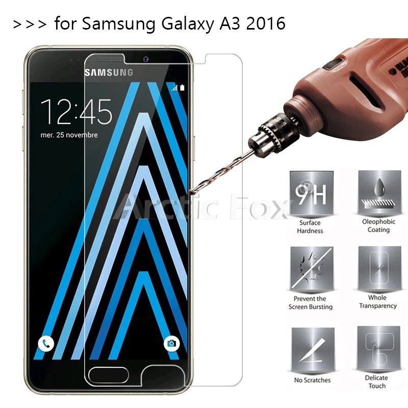 3 шт./лот закаленное Стекло для samsung Galaxy A3 2016 A3100 A310 A310F Экран протектор Защитная