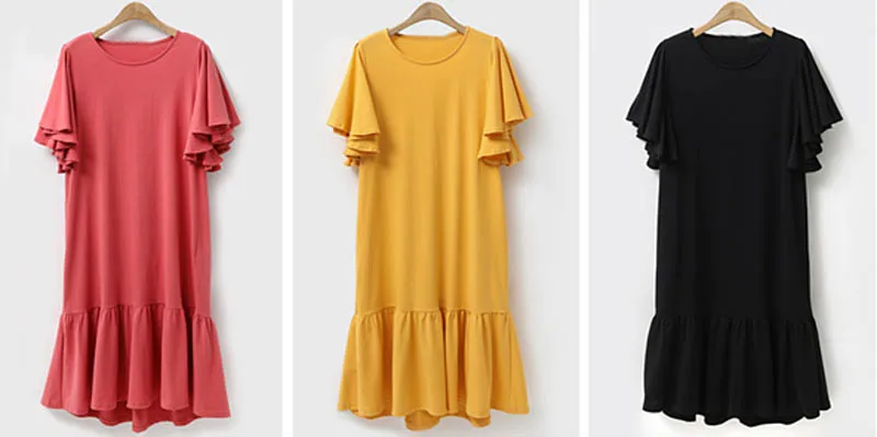 Летнее женское платье, большие размеры, обхват груди 129 см, 4XL, 5XL, 6XL, 7XL, 8XL, женское платье черного, красного, желтого цвета
