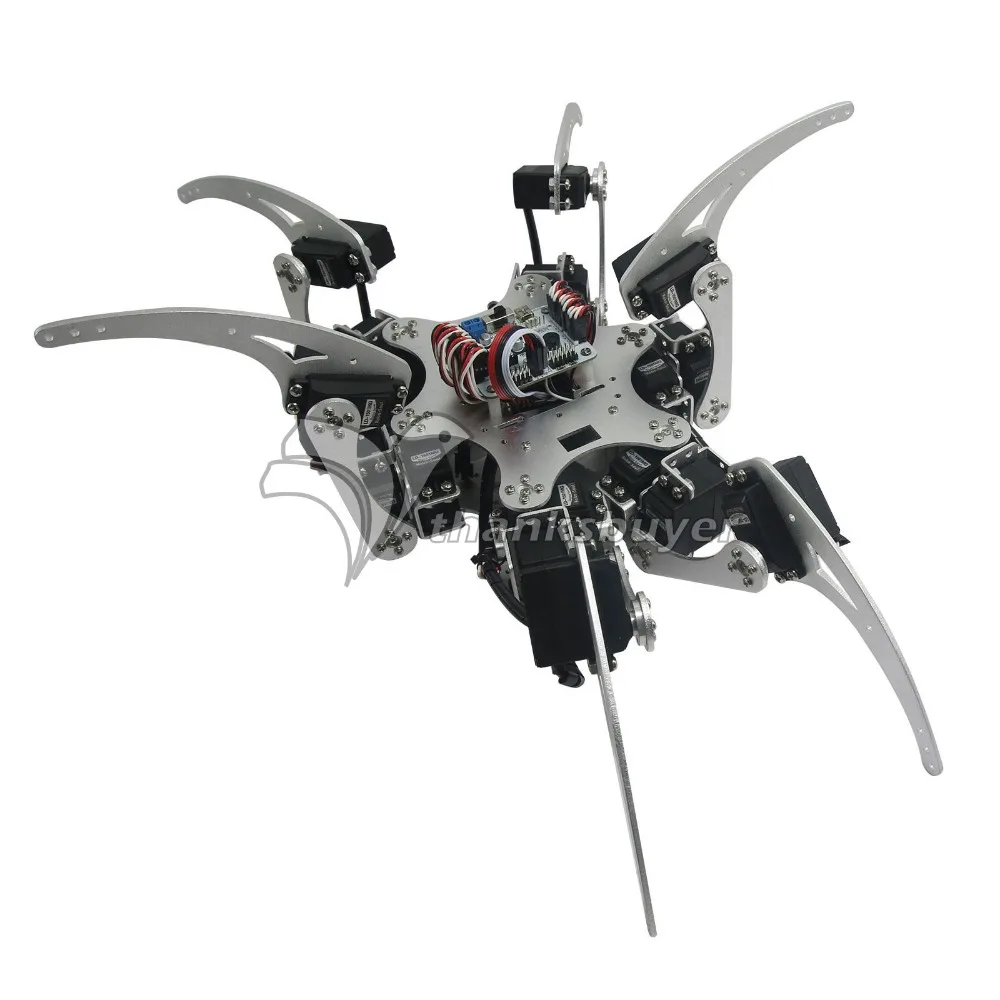 Полный комплект контроллера и MG996R Servos 18DOF алюминиевый шестиугольный робот паука